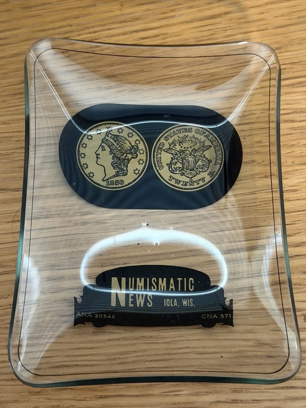 Branded Black and Clear Coin Display Tray
